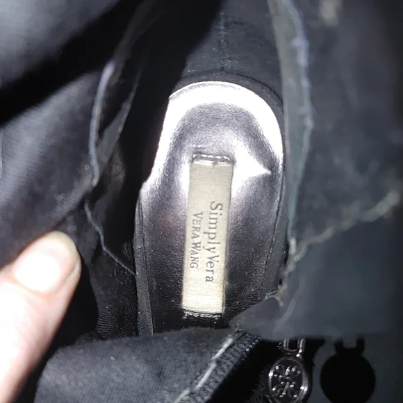 Simply Vera Wang suede open toed pumps sz 8 - Picture 4 of 5